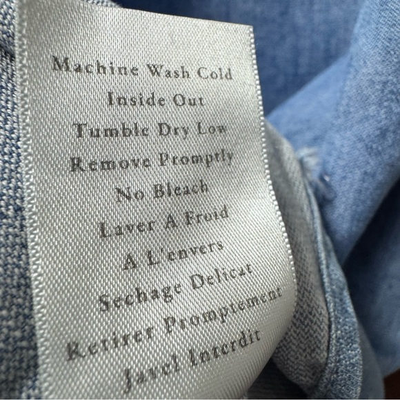 Frank & Eileen Rory Maxi Long Shirtdress Dress Famous Denim Blue Medium - Picture 13 of 16